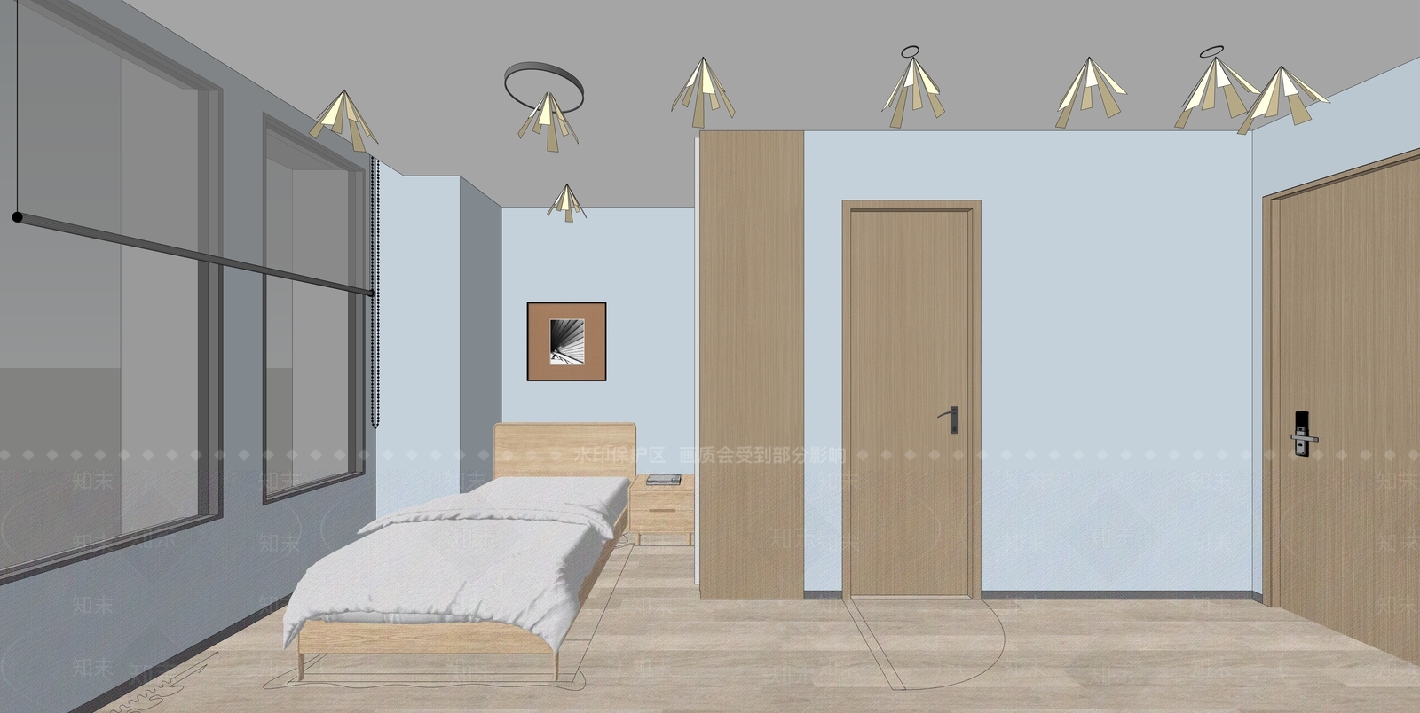 现代教师宿舍SU模型下载【ID:1129268169】