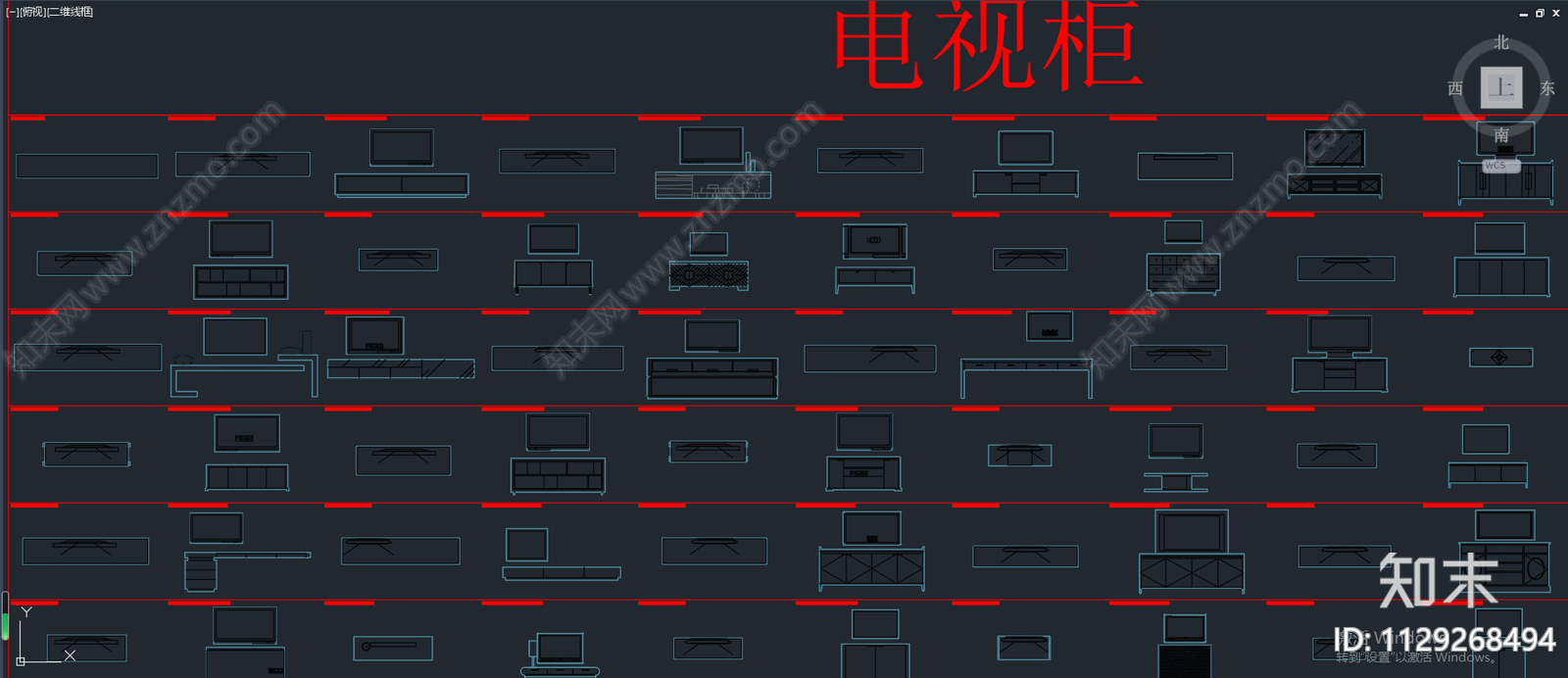 经典酒柜cad施工图下载【ID:1129268494】