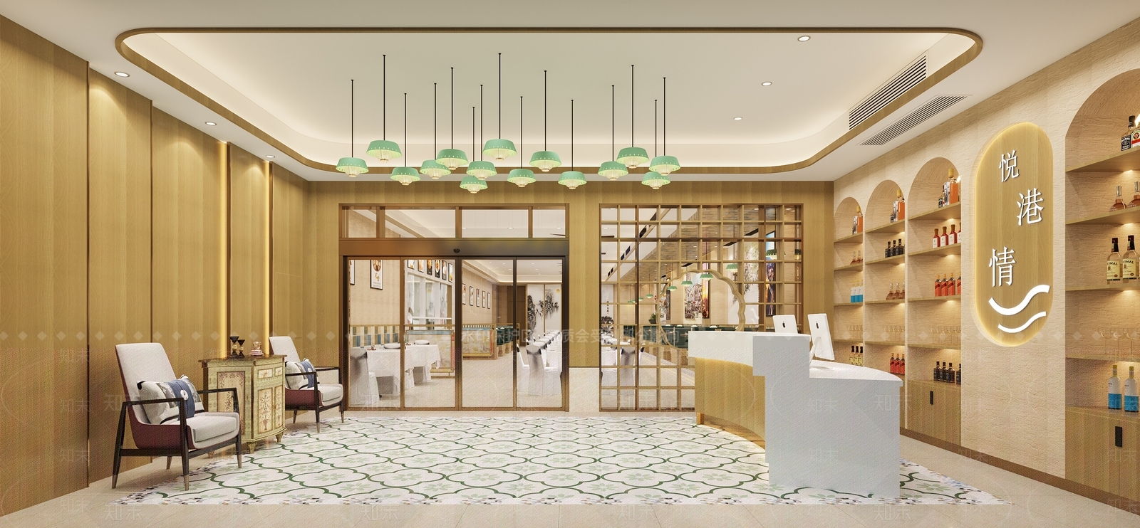 现代港式茶餐厅3D模型下载【ID:1129277754】