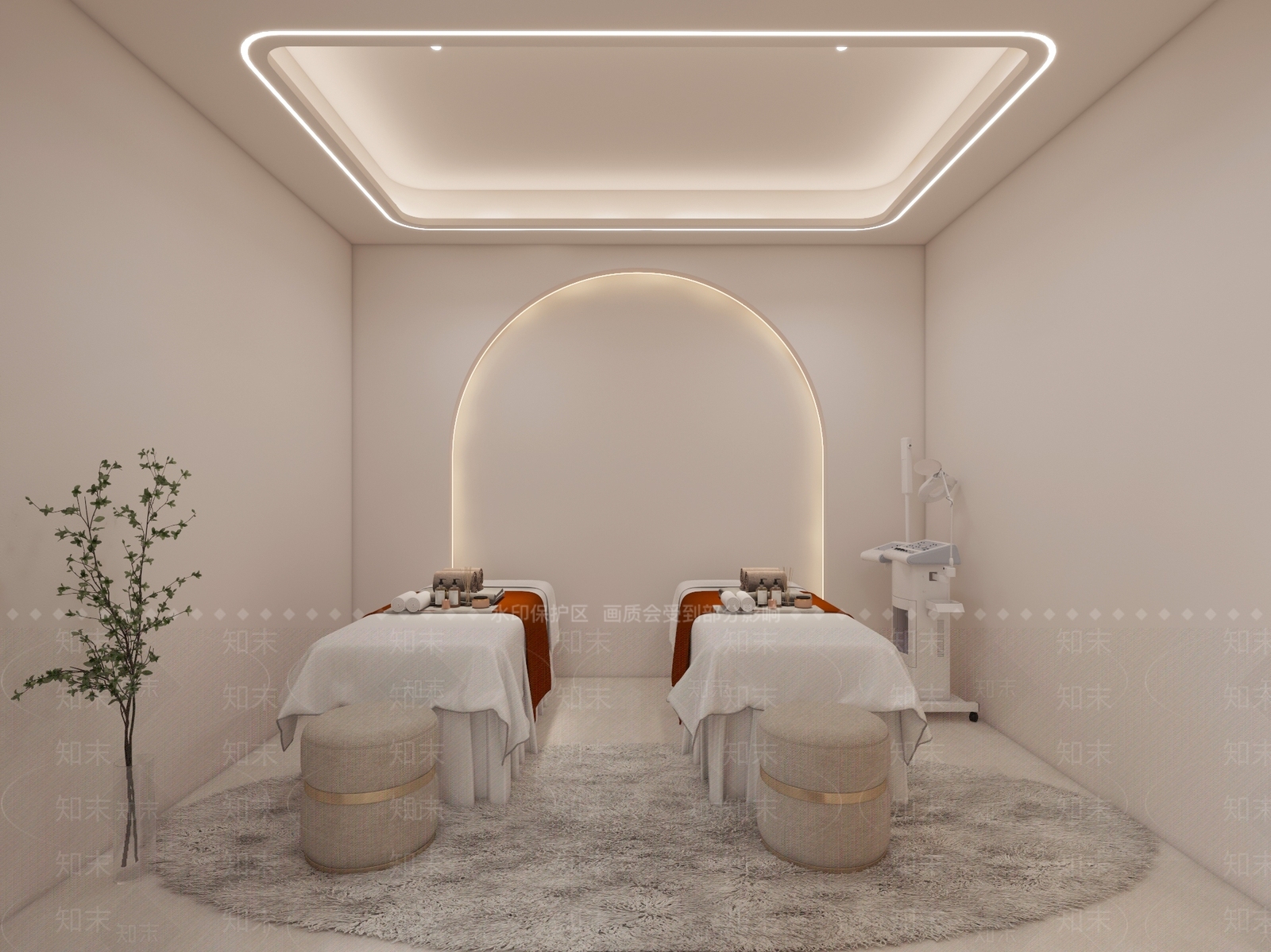现代美容SPA店3D模型下载【ID:1129278830】
