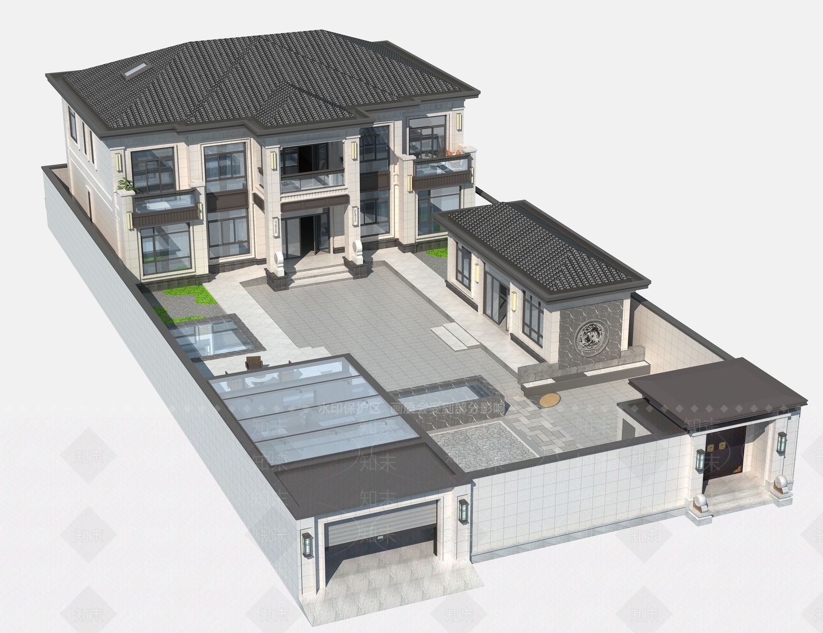 新中式其他别墅3D模型下载【ID:1192132794】