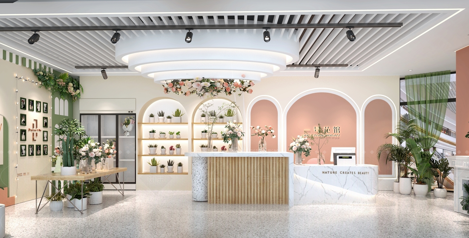 现代鲜花店3D模型下载【ID:1129280006】