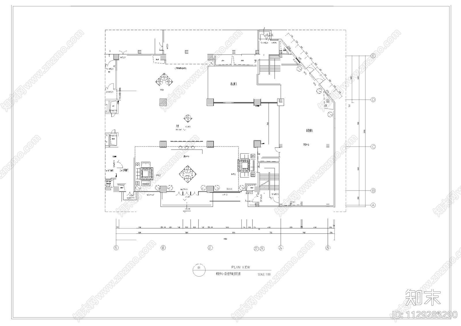 佛高办公楼cad施工图下载【ID:1129283290】