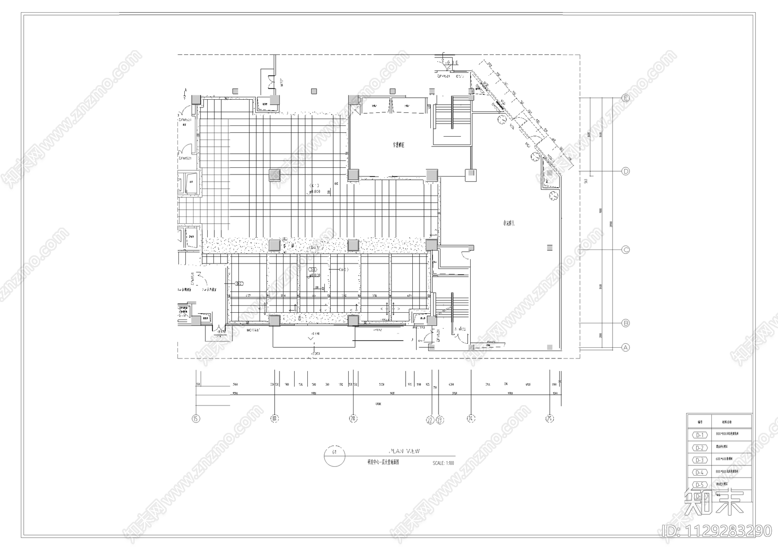 佛高办公楼cad施工图下载【ID:1129283290】