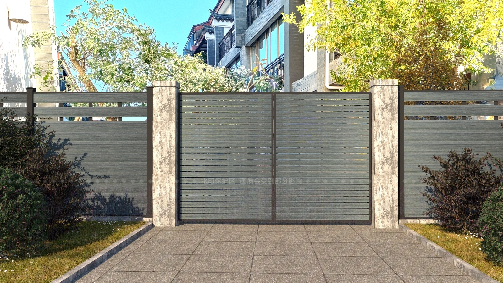 现代美丽乡村栅栏SU模型下载【ID:1129455732】