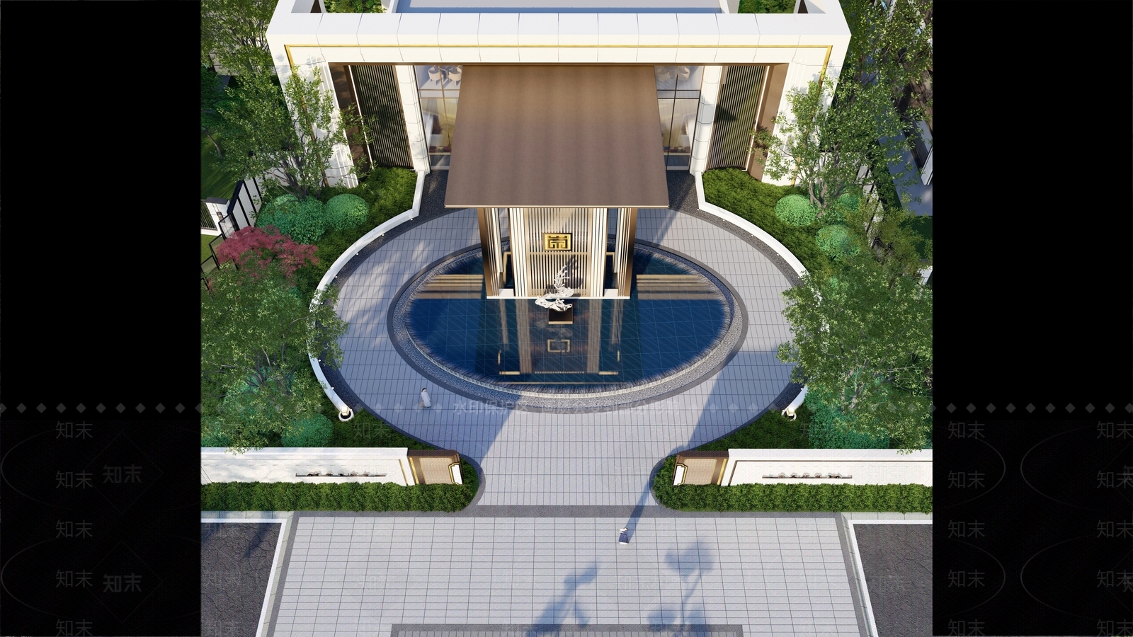 现代入口大门SU模型下载【ID:1129289129】