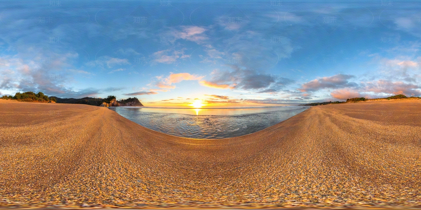 HDR海岸滩涂黄昏贴图下载【ID:1129293260】