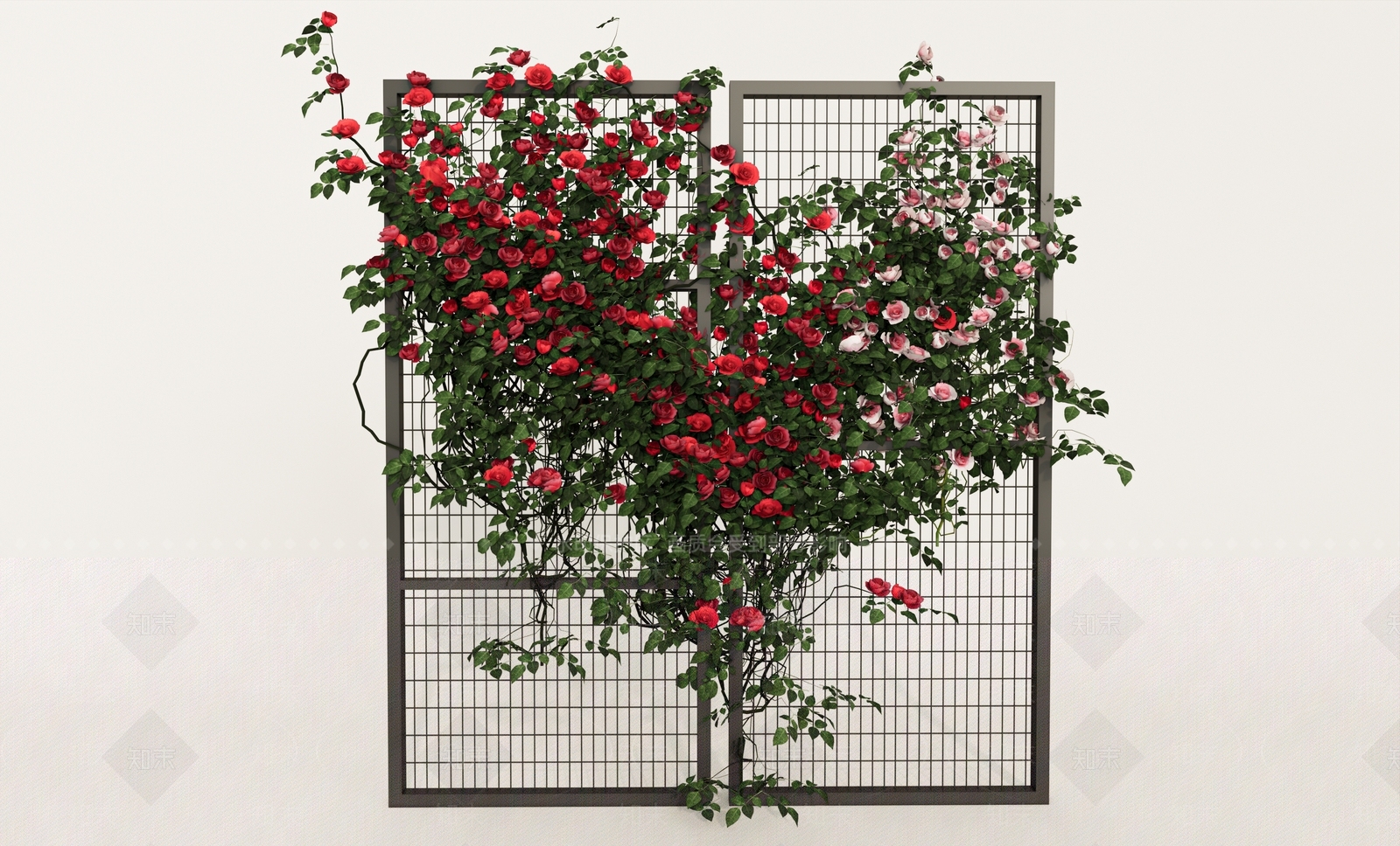 玫瑰花架SU模型下载【ID:1129295149】