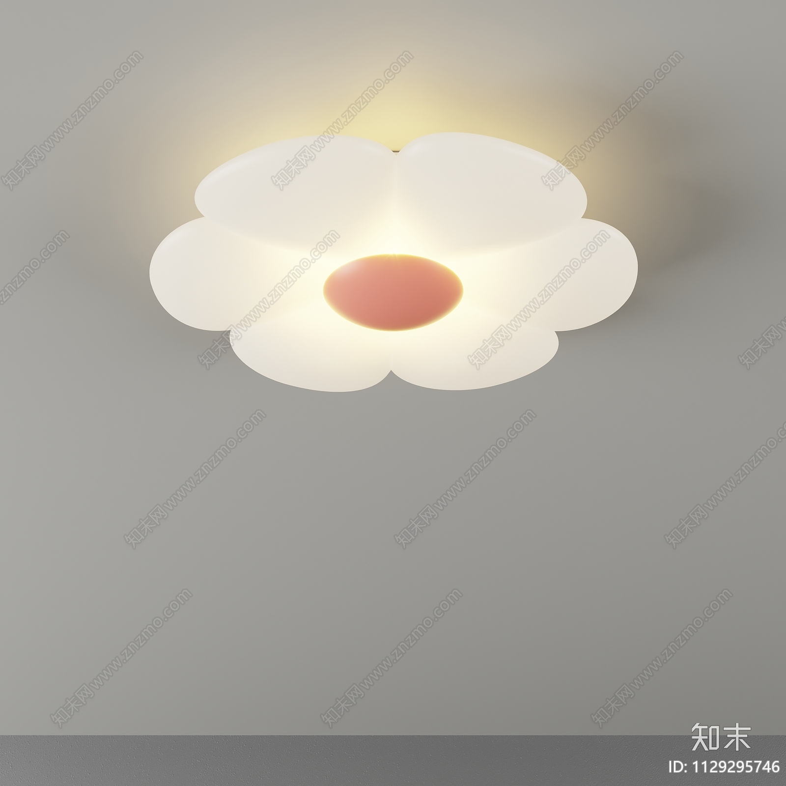 现代吸顶灯3D模型下载【ID:1129295746】