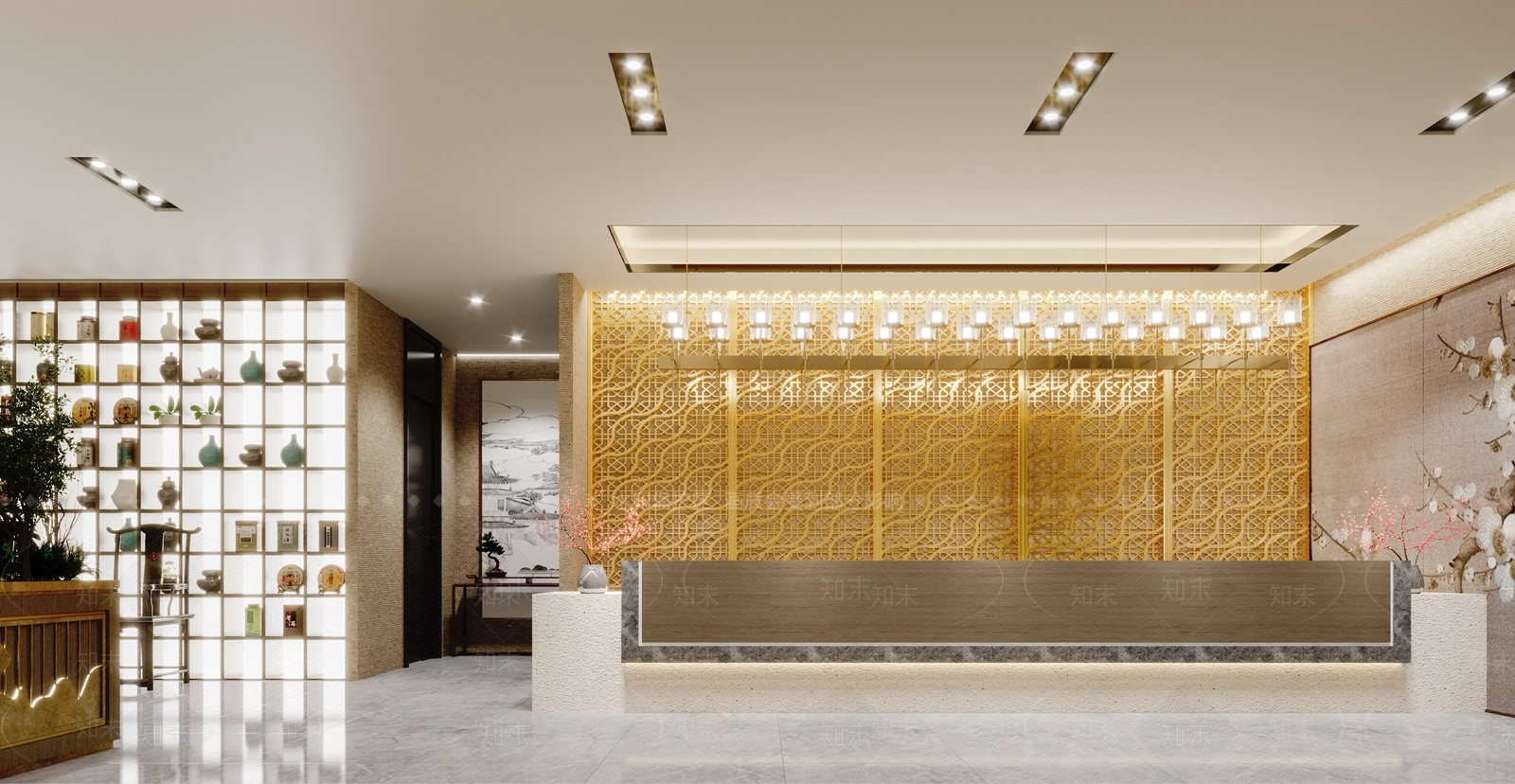 新中式茶餐厅3D模型下载【ID:1129301440】