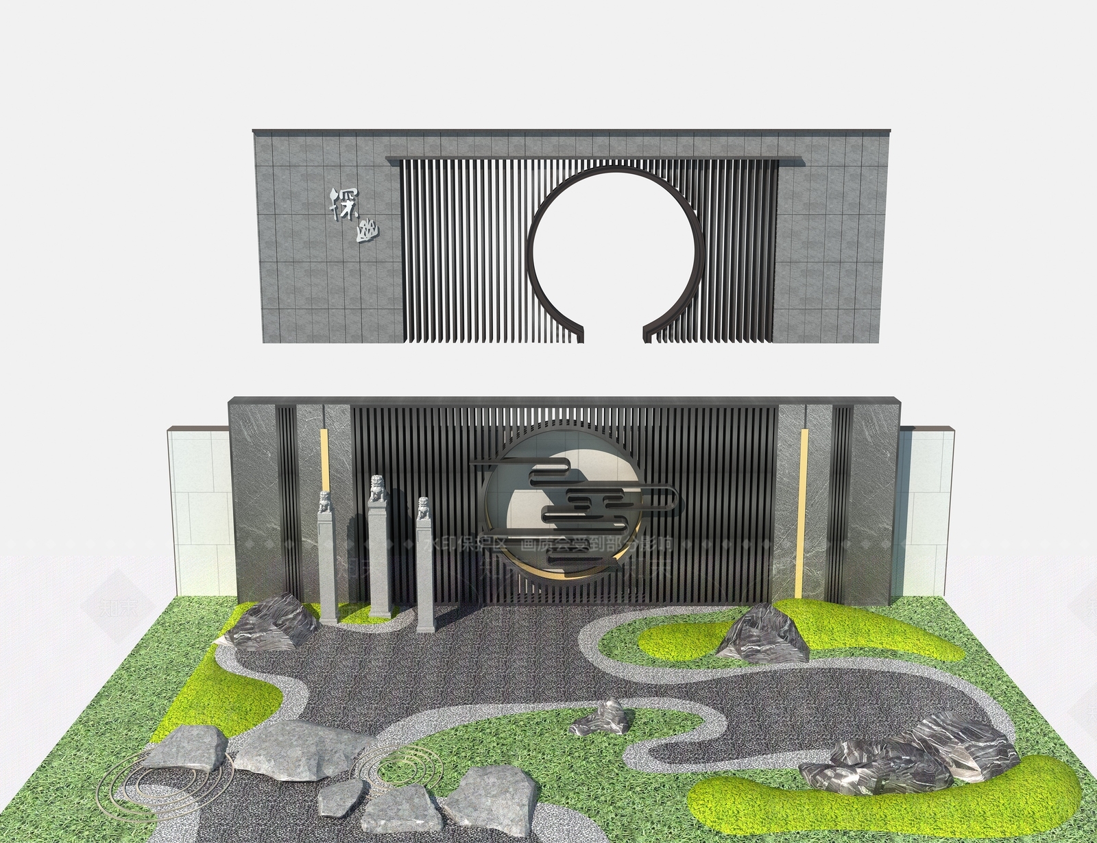 新中式其他户外景观3D模型下载【ID:1192128118】