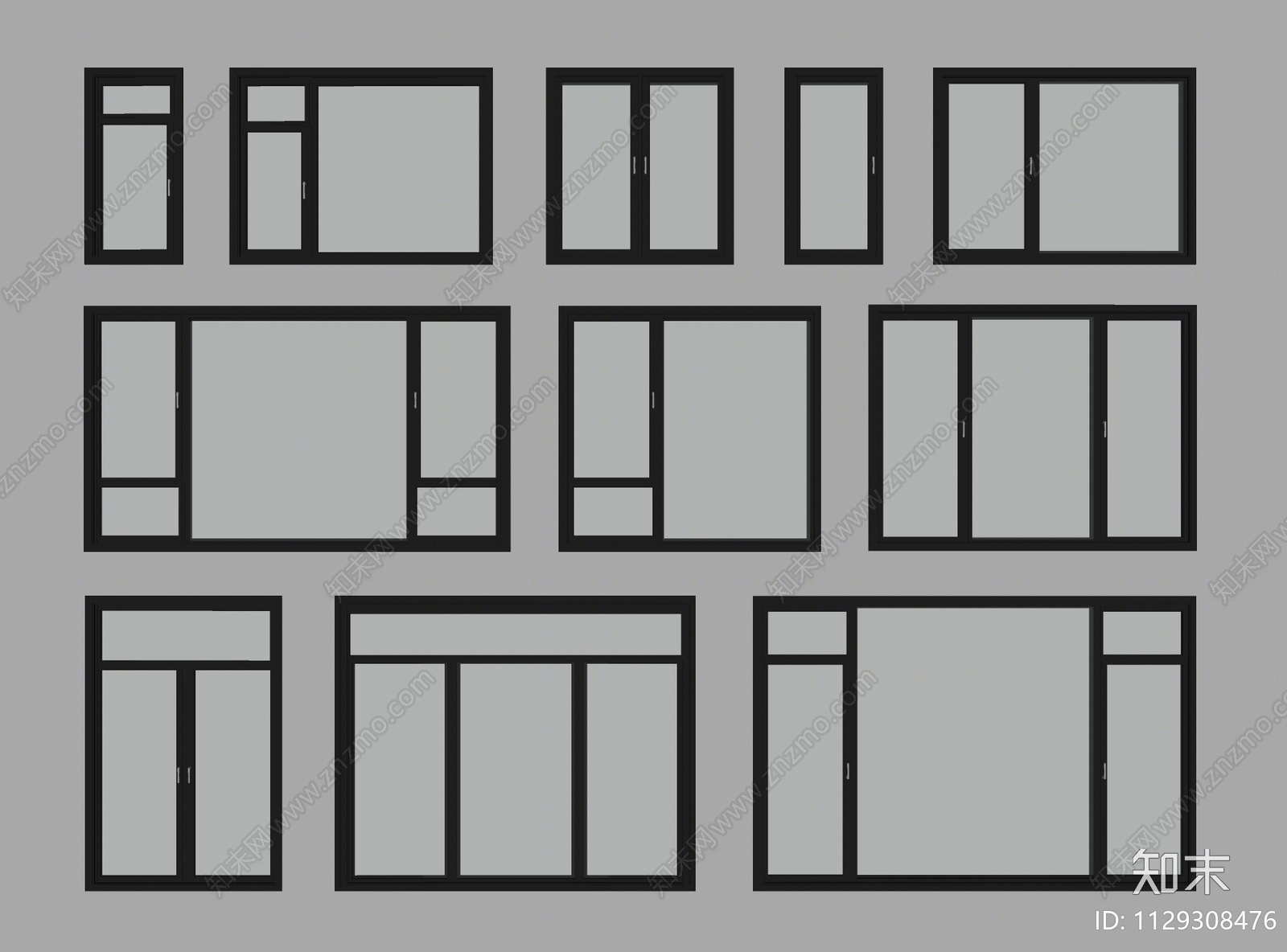 现代窗户SU模型下载【ID:1129308476】