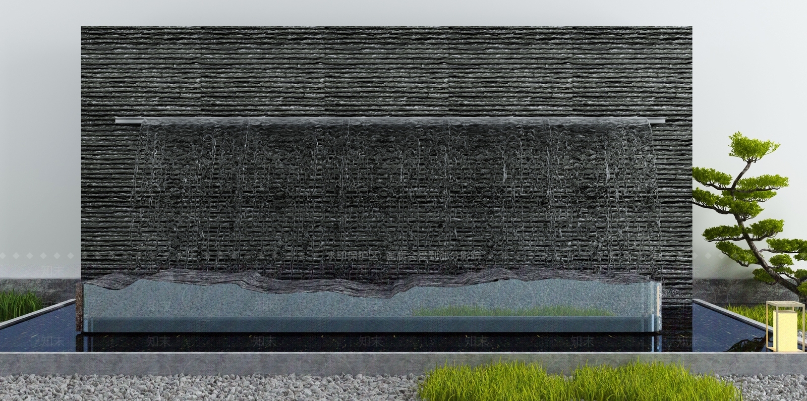 新中式假山水景3D模型下载【ID:1129310344】