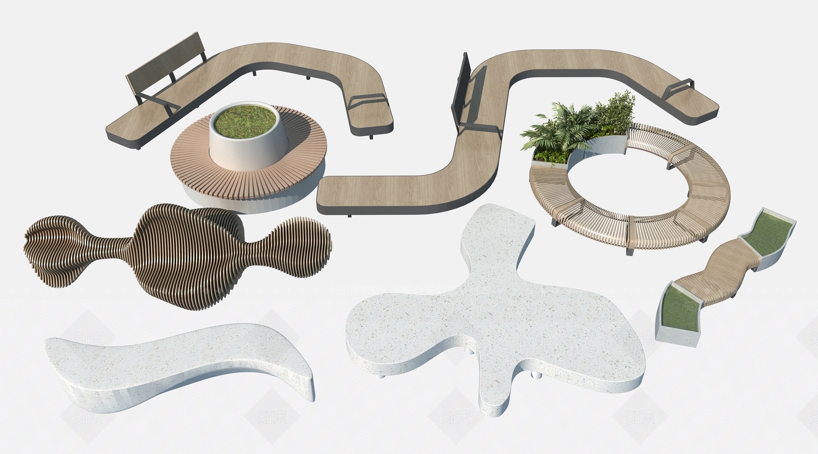 现代其他户外景观3D模型下载【ID:1192127573】