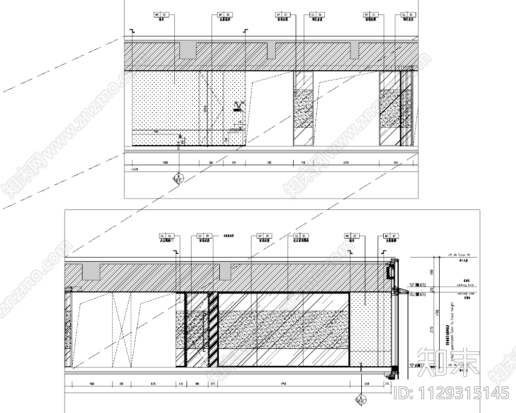 银行效果图概念方案物料清单cad施工图下载【ID:1129315145】