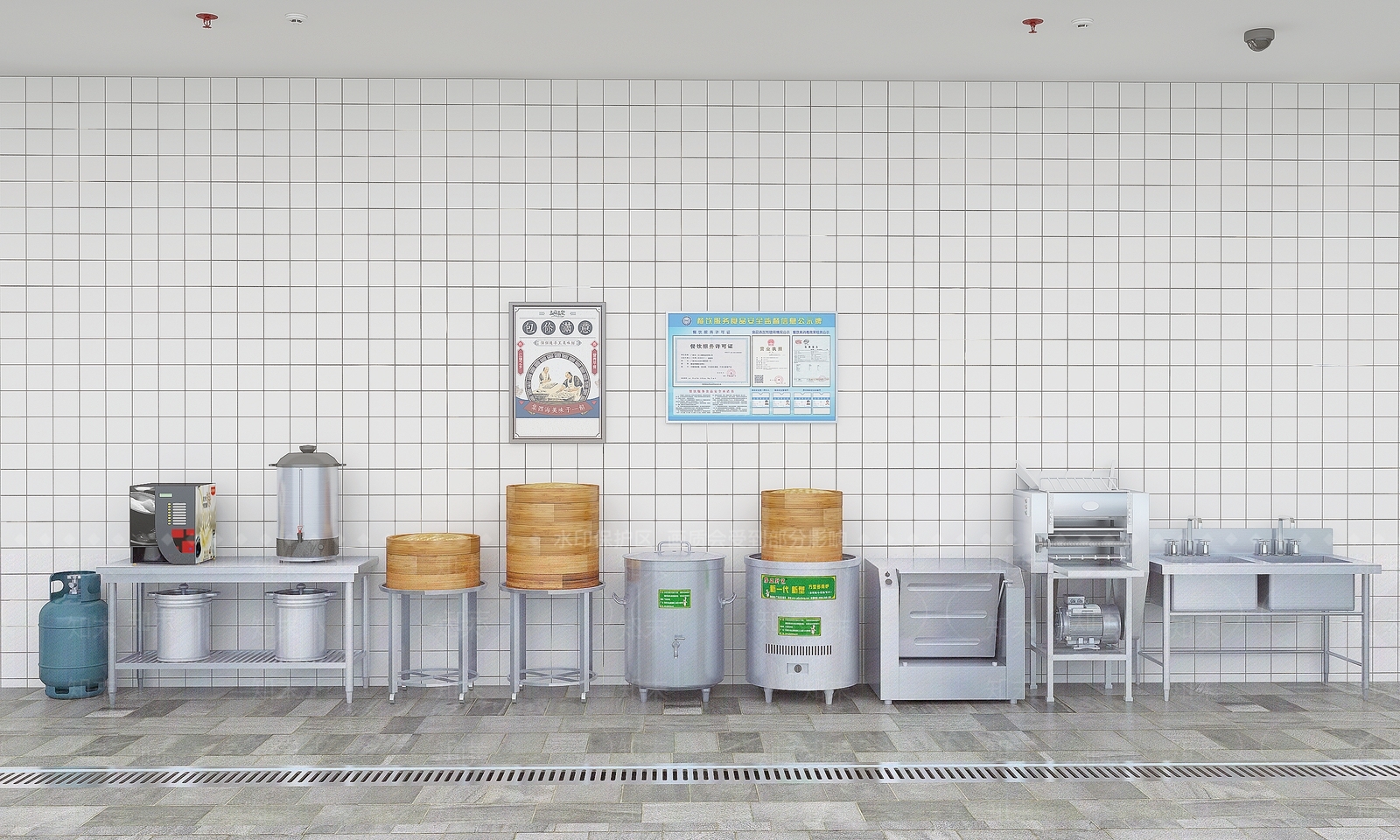 厨房设备3D模型下载【ID:1129318132】