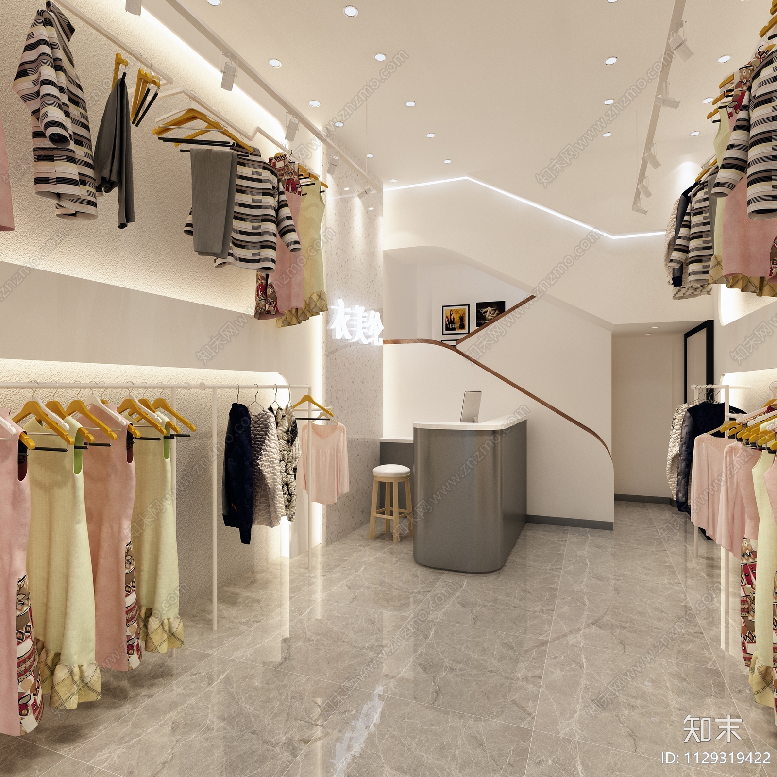 现代女装店3D模型下载【ID:1129319422】