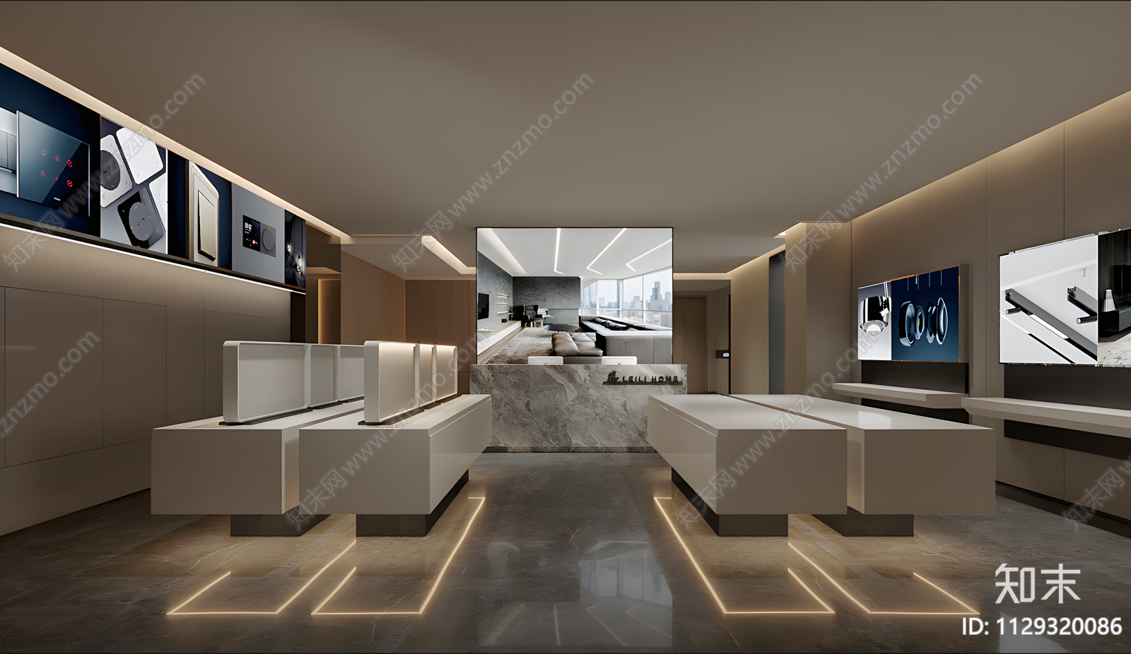 全套轻奢家具展厅专卖店cad施工图下载【ID:1129320086】