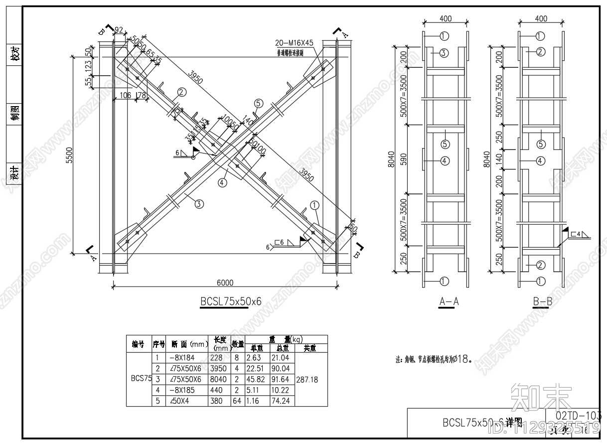 门式刚架轻型房屋构造钢结构节点图施工图下载【ID:1129325519】