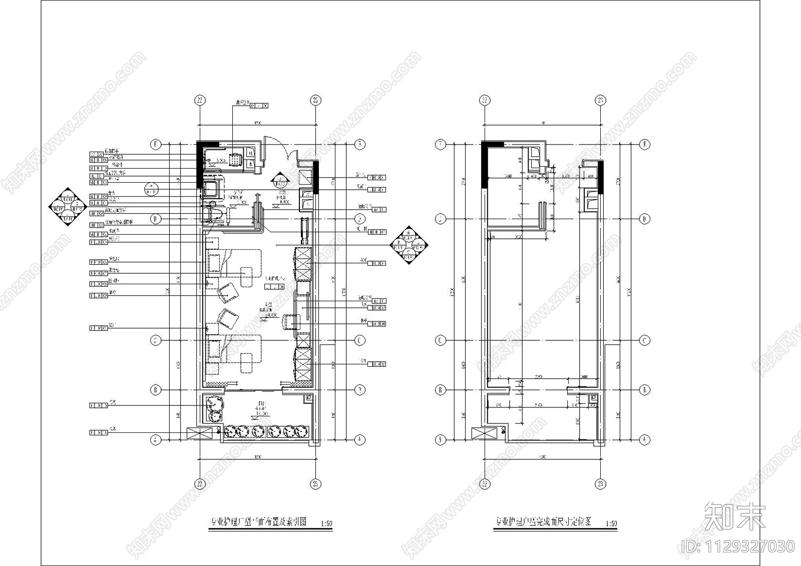 老年护理院标准间效果图施工图下载【ID:1129327030】