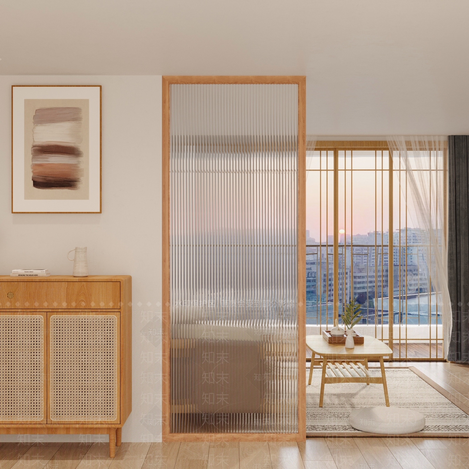 日式玄关柜3D模型下载【ID:1129331232】