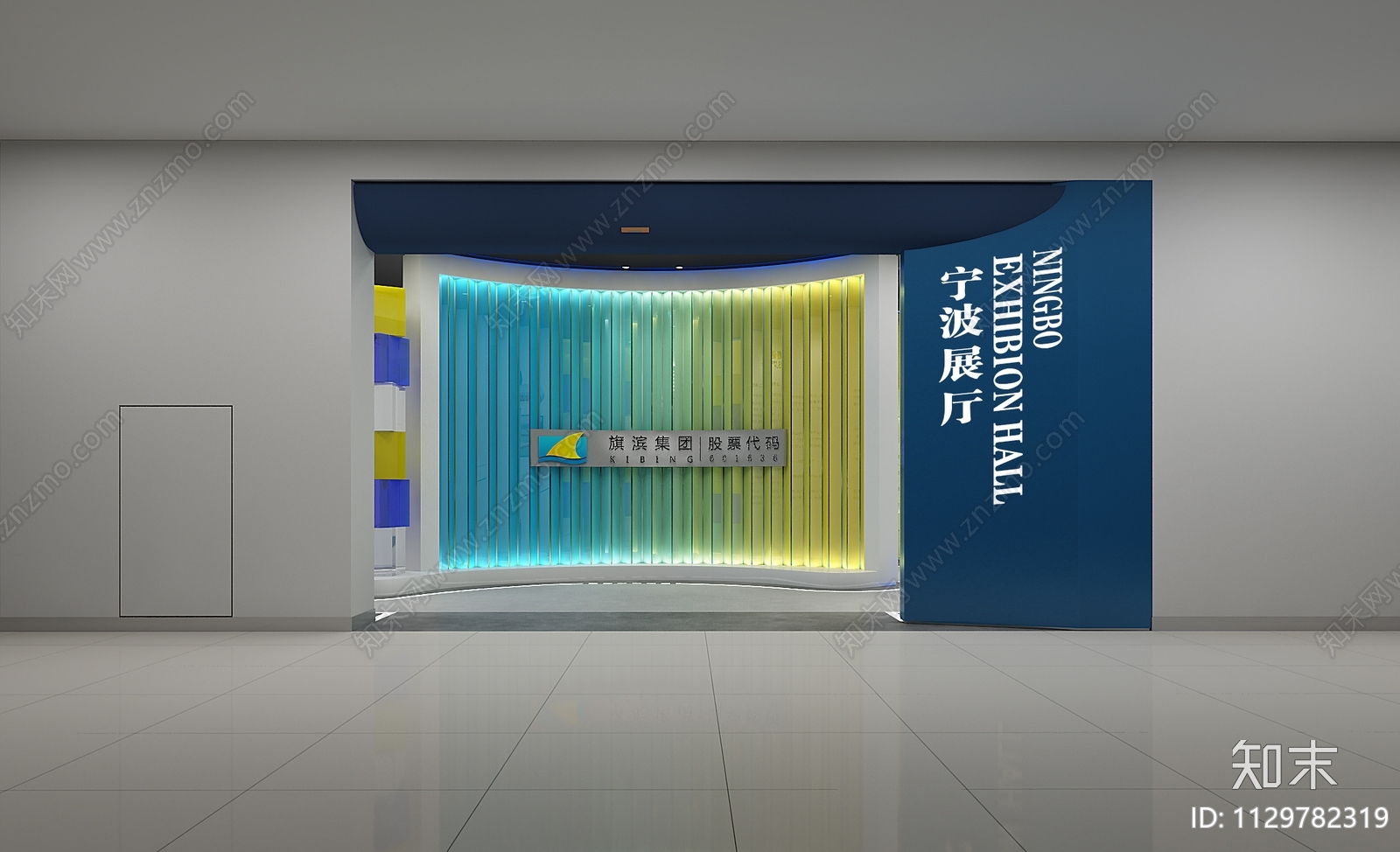 展厅效果图cad施工图下载【ID:1129782319】