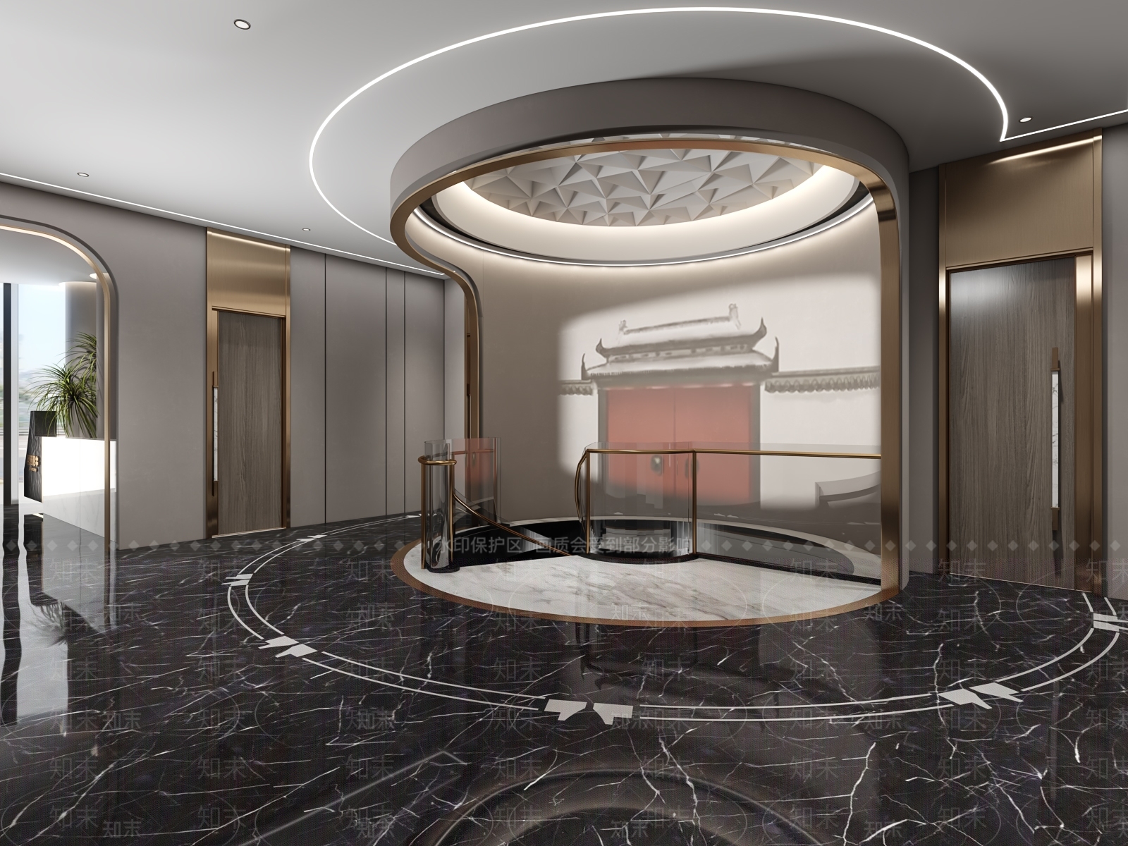 现代餐厅楼梯间3D模型下载【ID:1129345067】