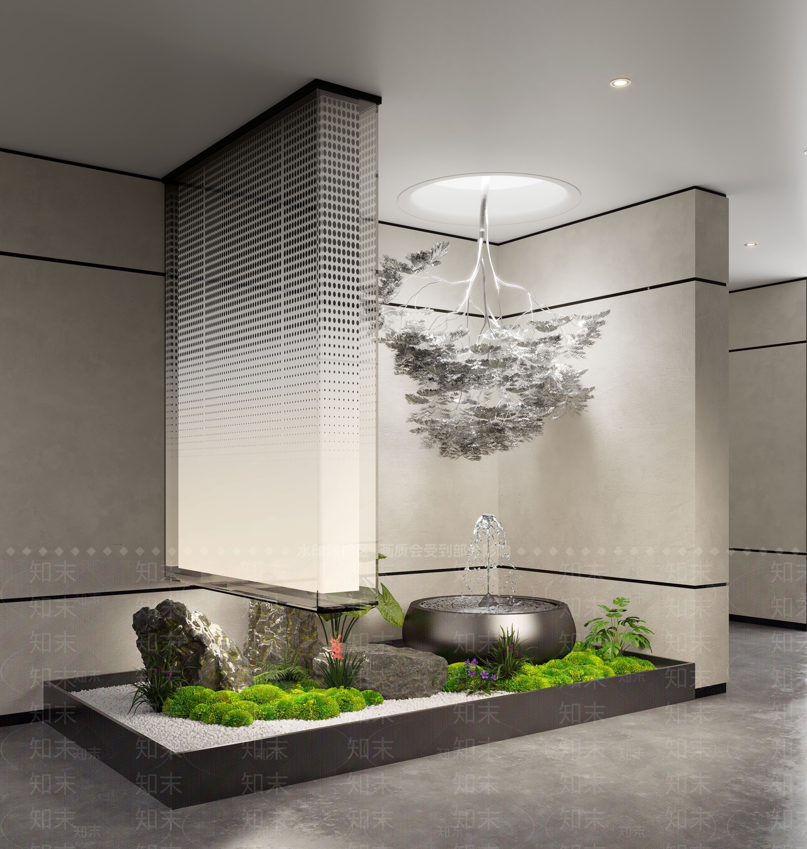 现代室内景观3D模型精品下载_3dmax模型_知末网