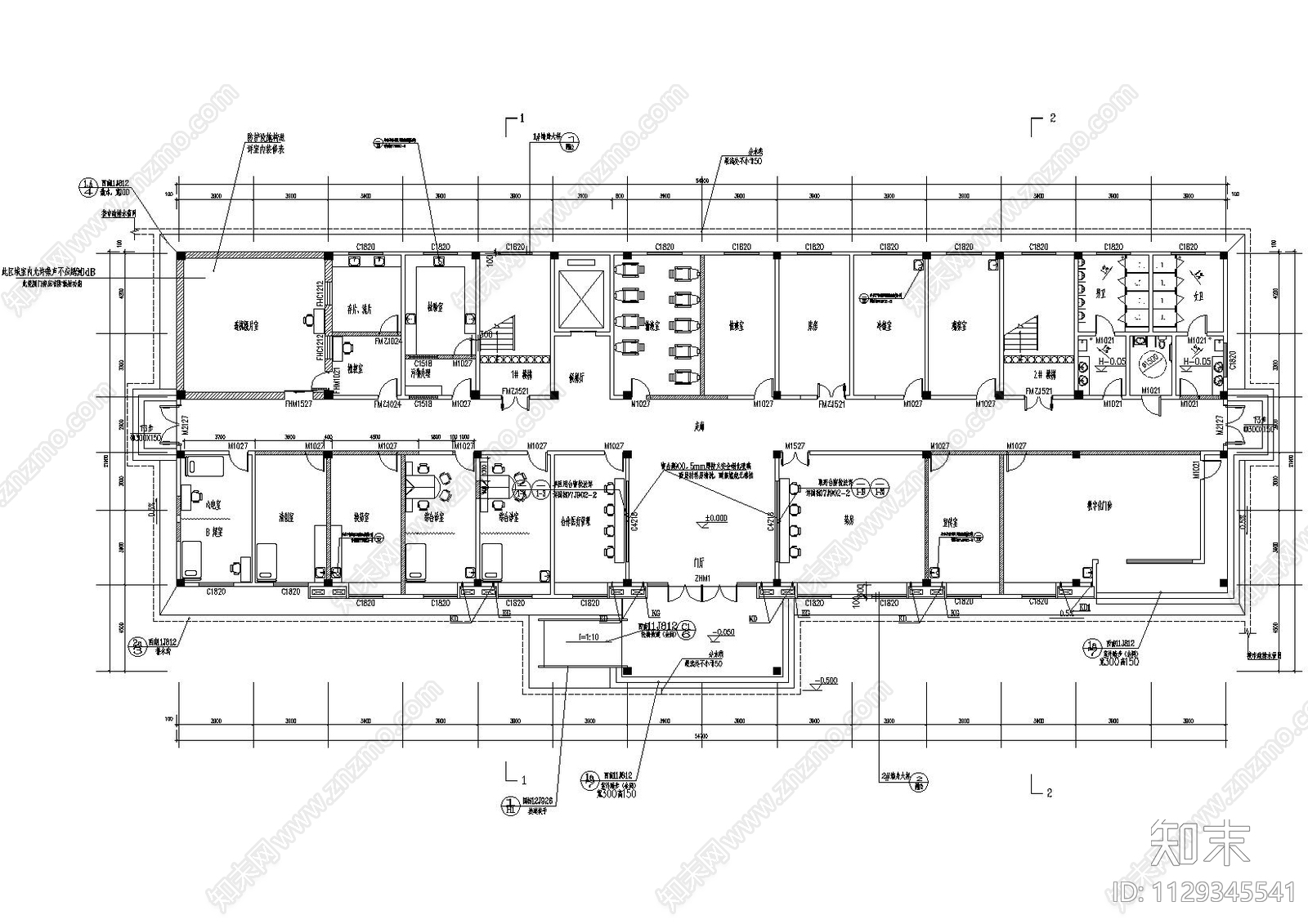 办公室cad施工图下载【ID:1129345541】