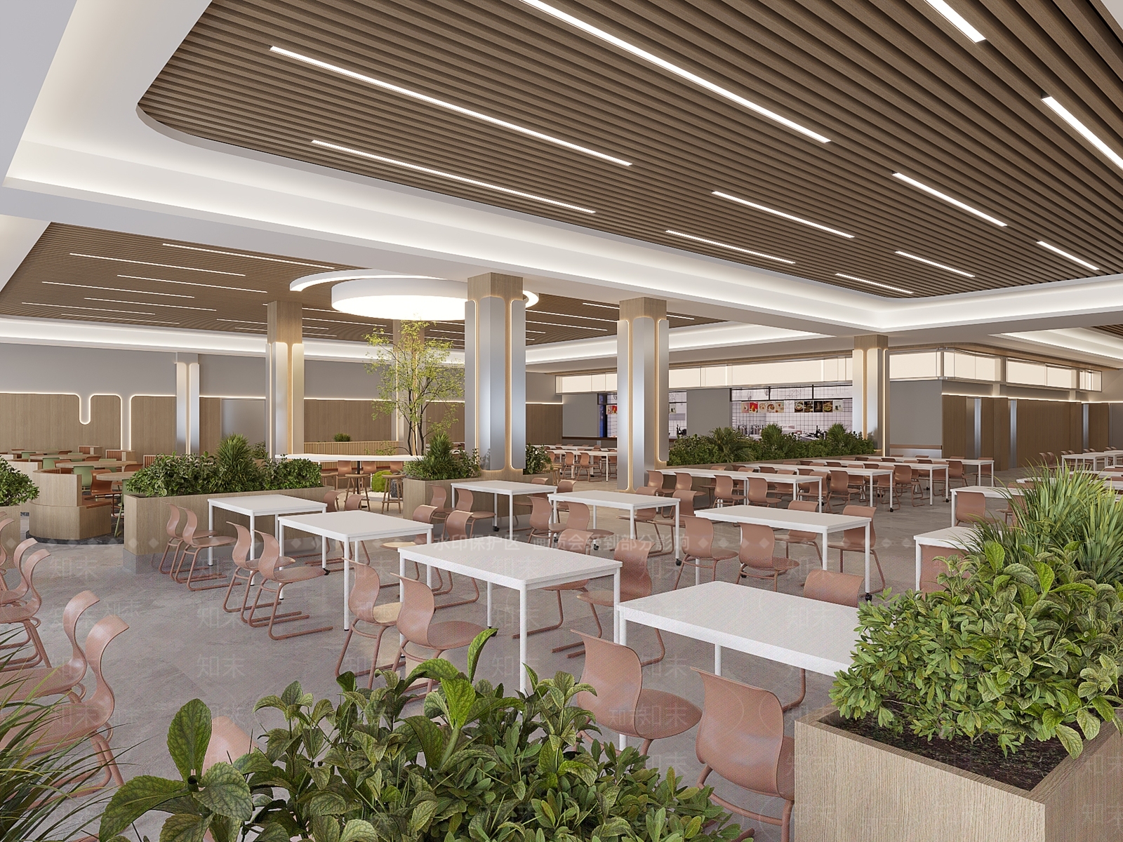 现代食堂3D模型下载【ID:1129347220】