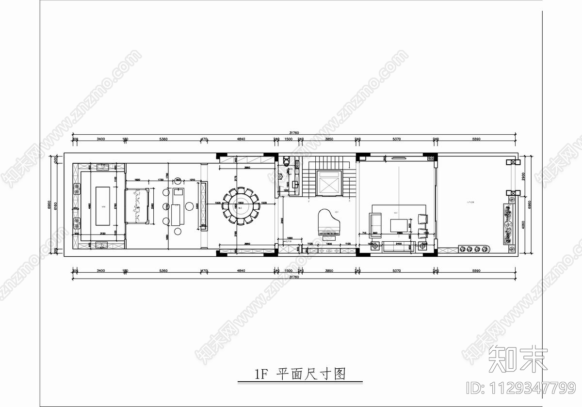 700㎡五层别墅室内施工图下载【ID:1129347799】