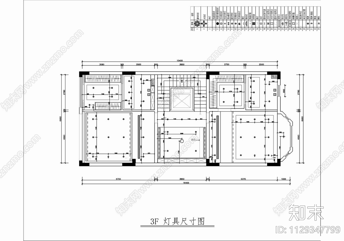 700㎡五层别墅室内施工图下载【ID:1129347799】