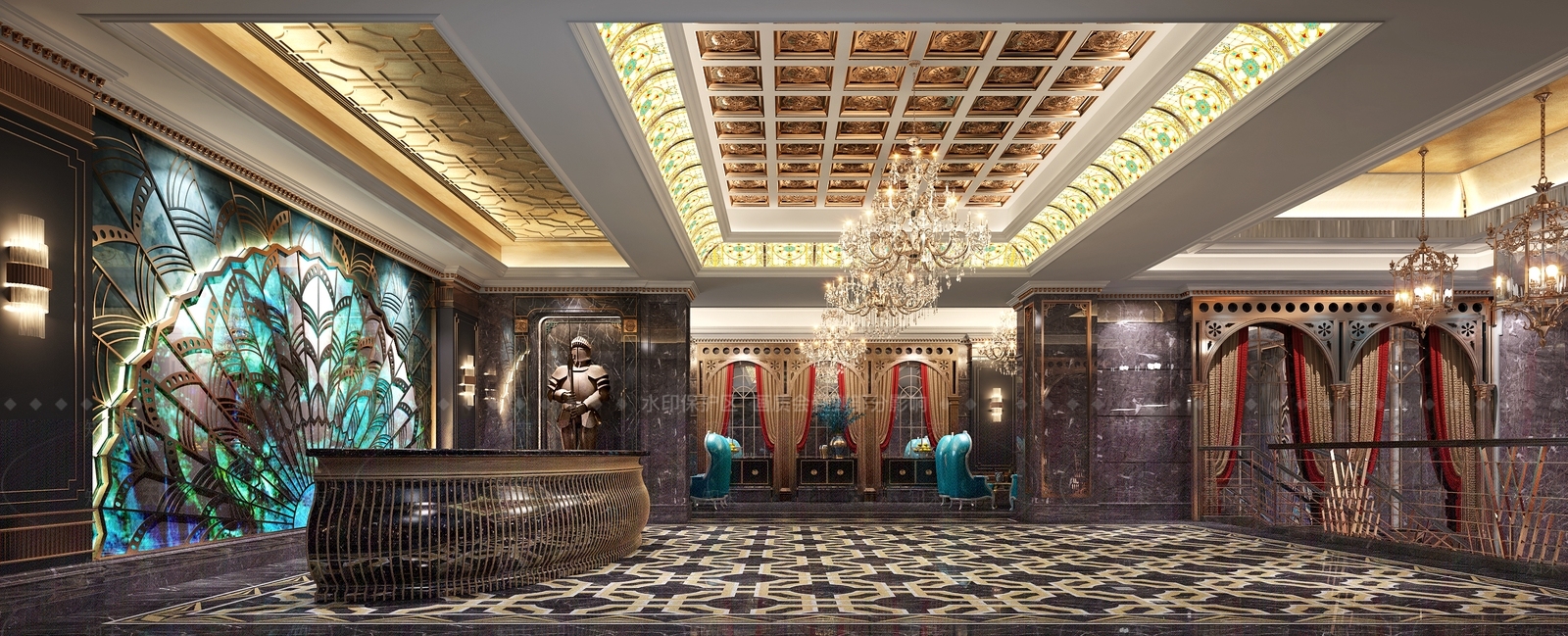 简欧ktv前台3D模型下载【ID:1129351377】