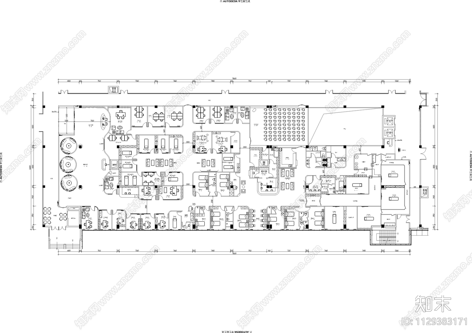 美容院室内cad施工图下载【ID:1129383171】