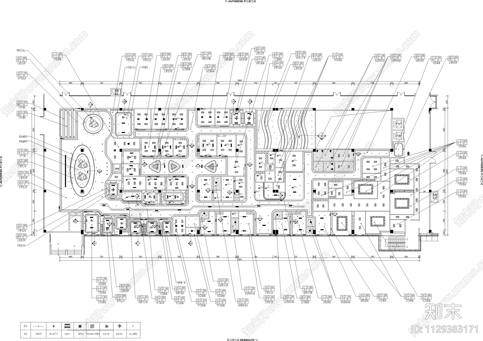 美容院室内cad施工图下载【ID:1129383171】