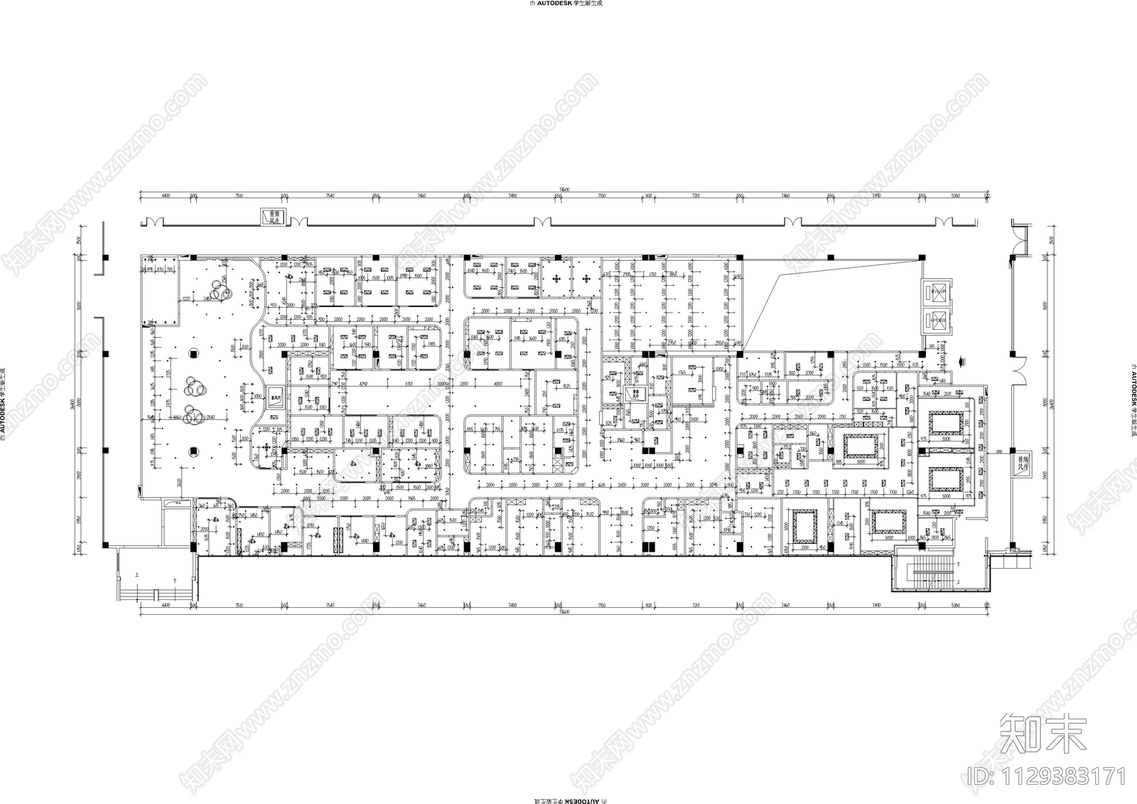 美容院室内cad施工图下载【ID:1129383171】