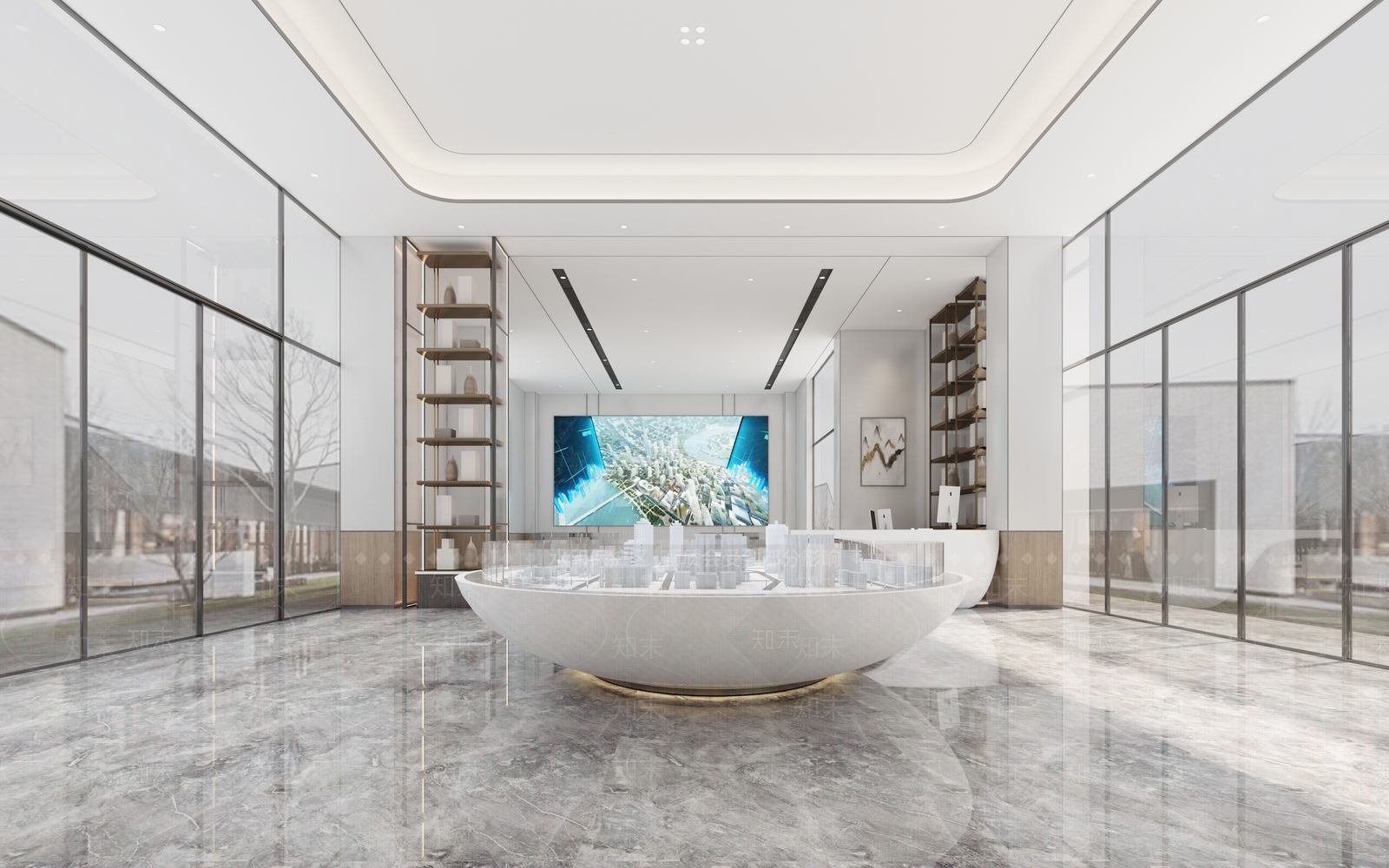 现代售楼处3D模型下载【ID:1129367497】