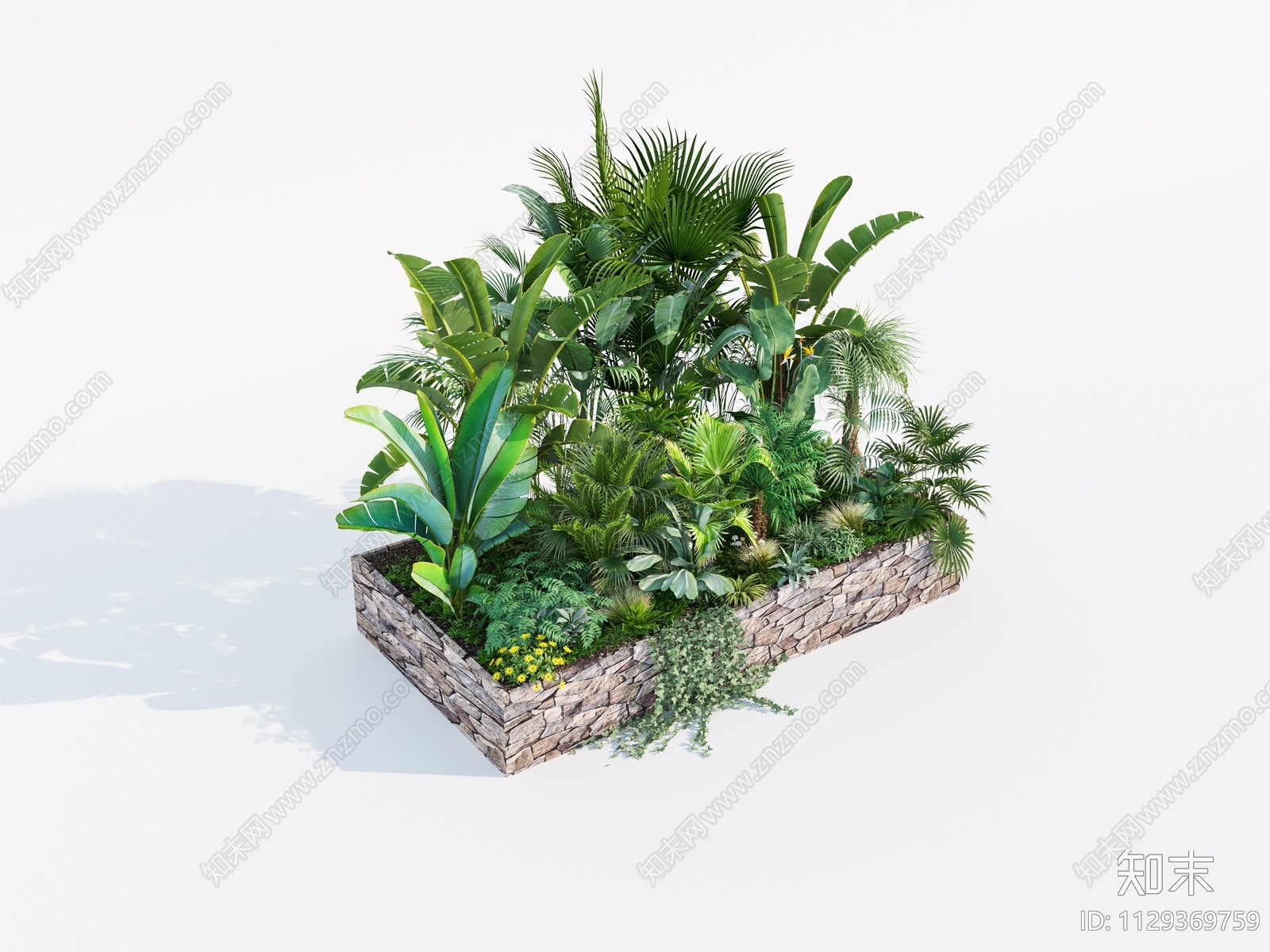 植物堆3D模型下载【ID:1129369759】