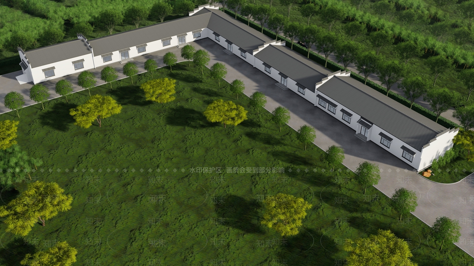 新中式乡村民房SU模型下载【ID:1129373249】