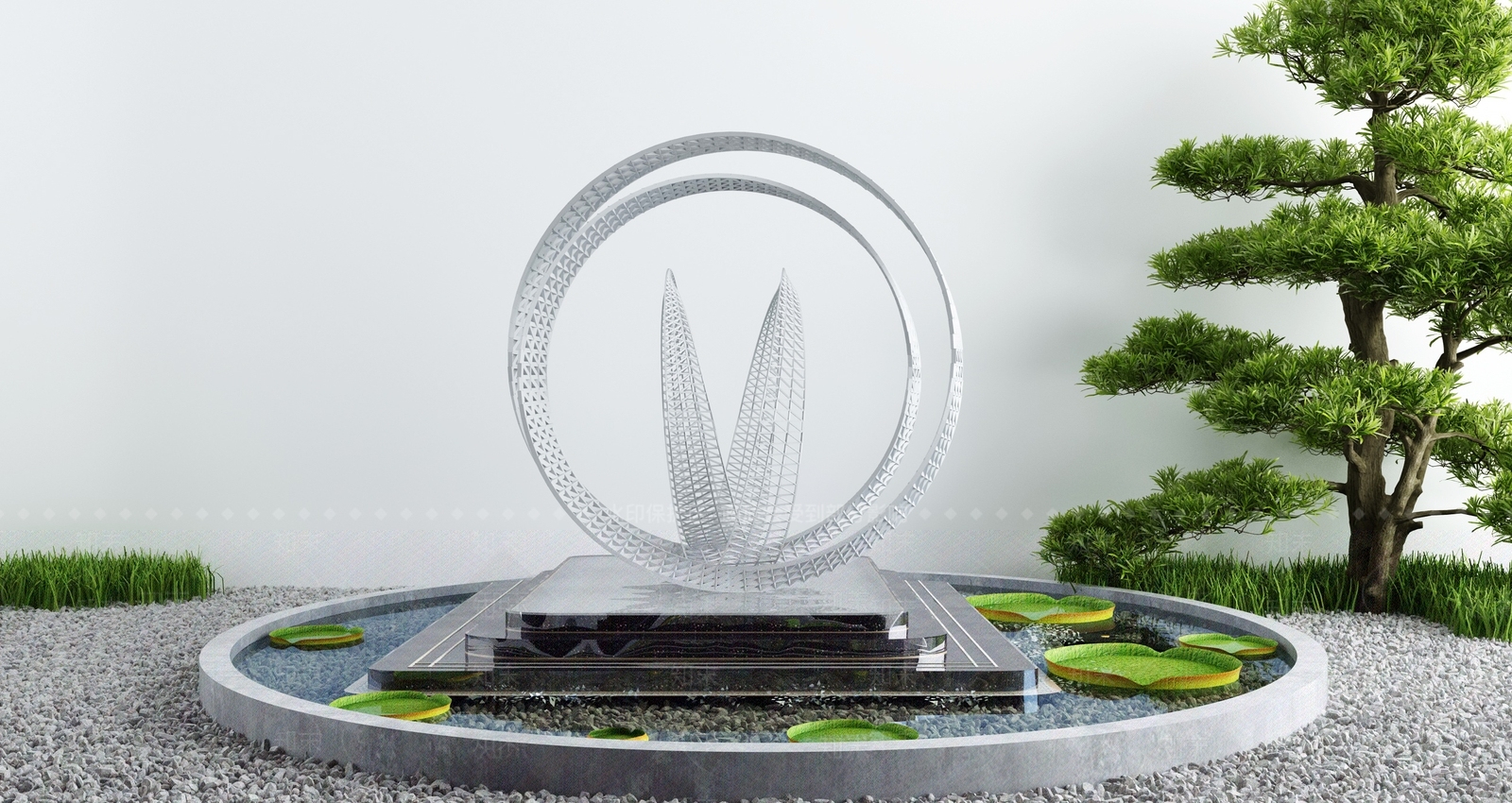 现代水景小品3D模型下载【ID:1129375938】_知末3d模型网