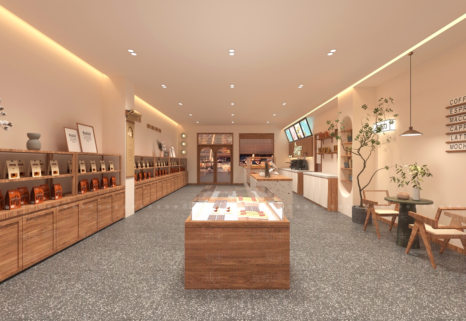 日式甜品奶茶面包店3D模型下载【ID:1129389516】