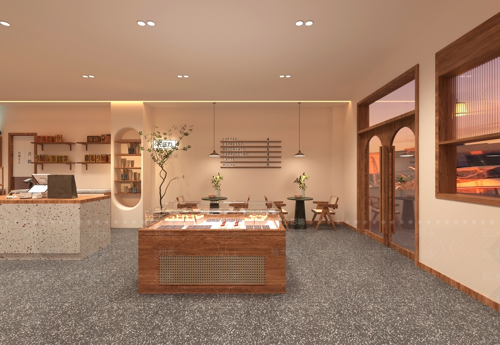 日式甜品奶茶面包店3D模型下载【ID:1129389516】