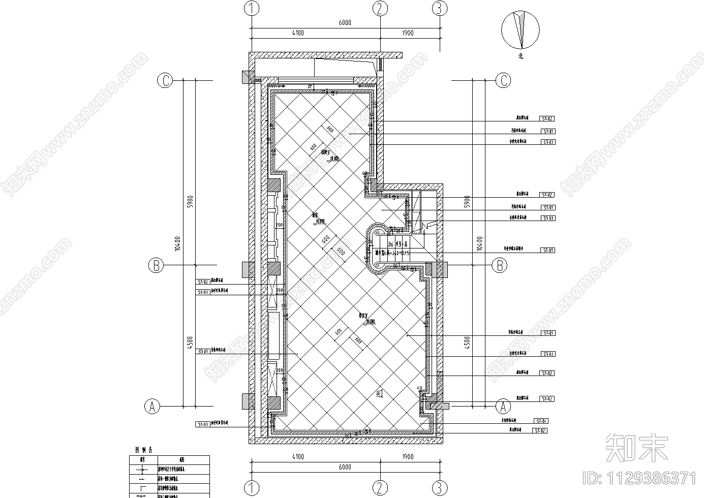 法式别墅室内cad施工图下载【ID:1129386371】