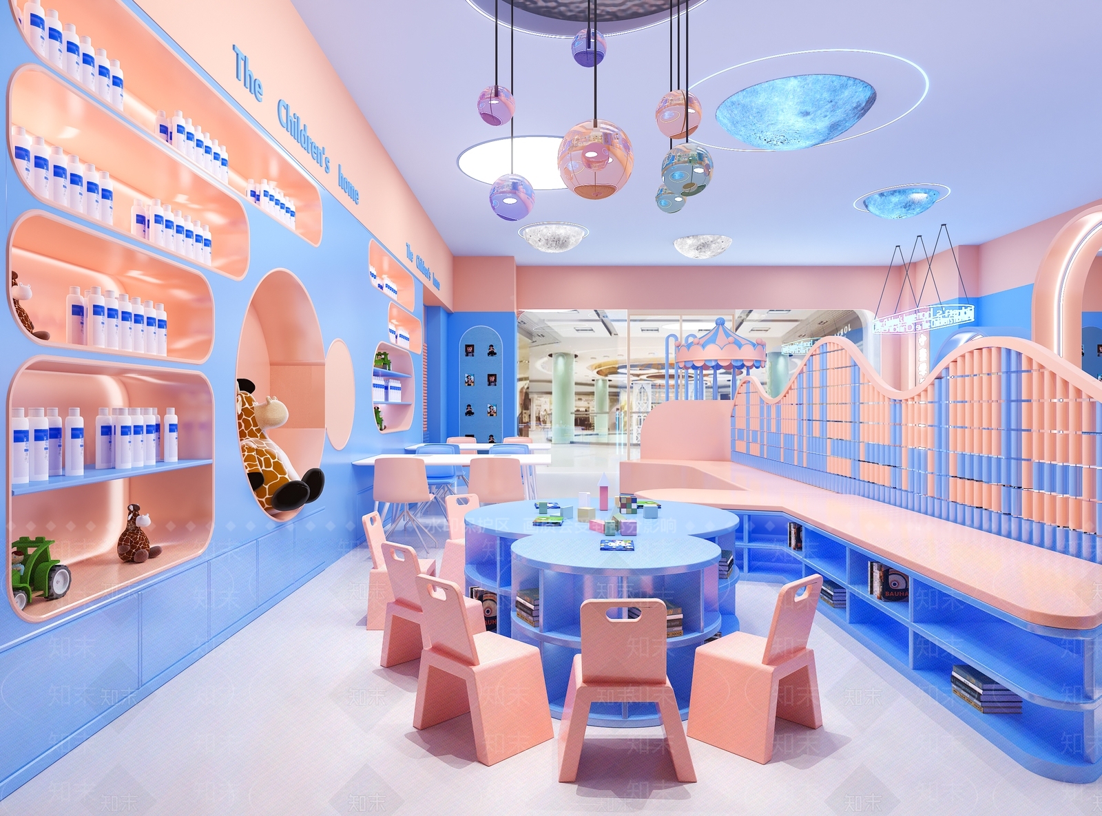 现代儿童理发店3D模型下载【ID:1129389561】