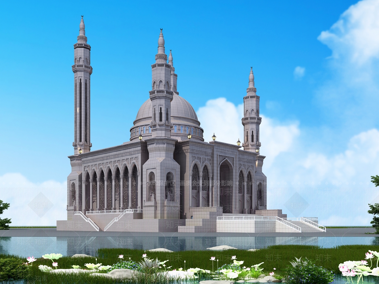 简欧教堂3D模型下载【ID:1129390056】