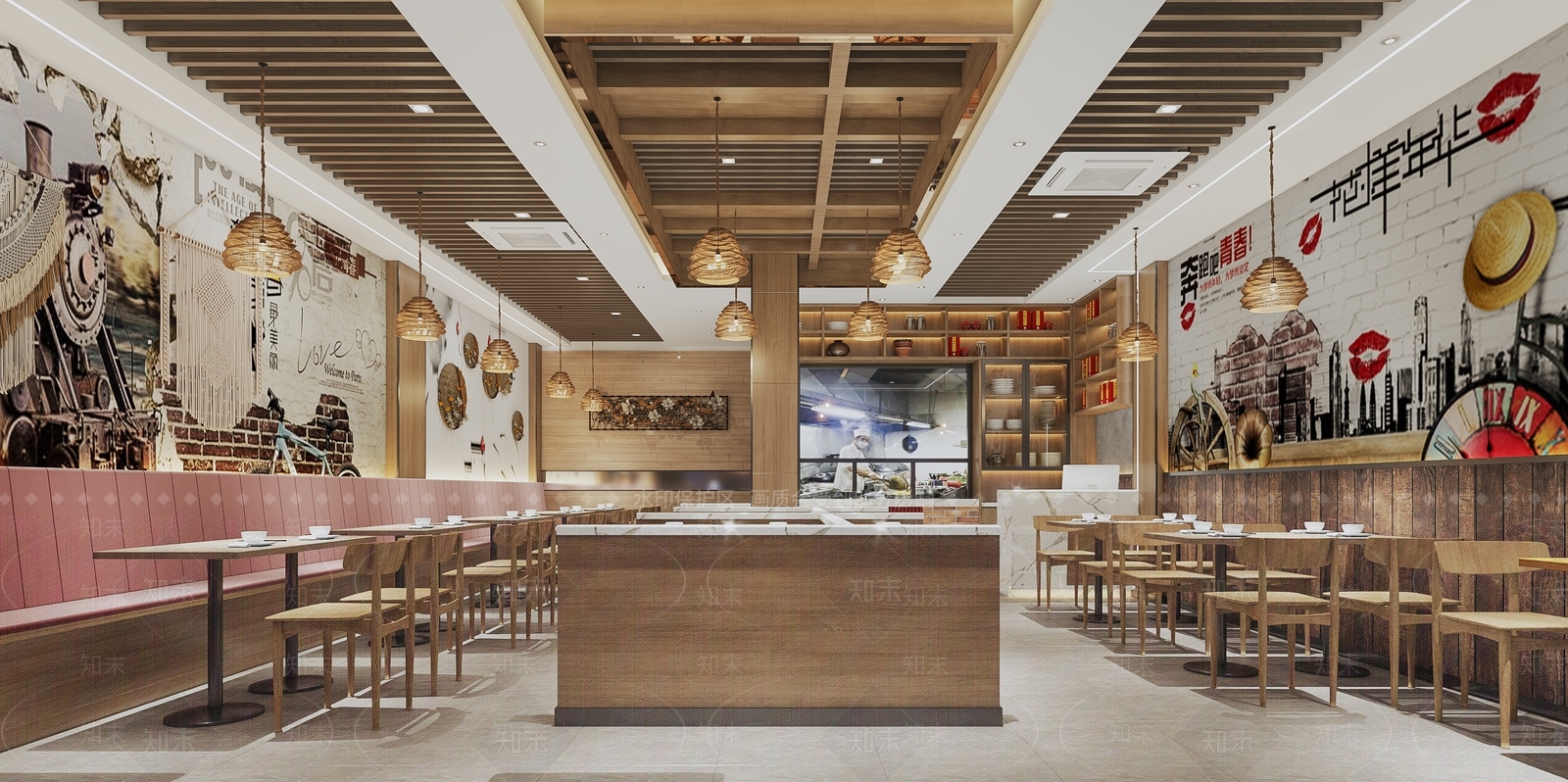 现代火锅店3D模型下载【ID:1129394898】