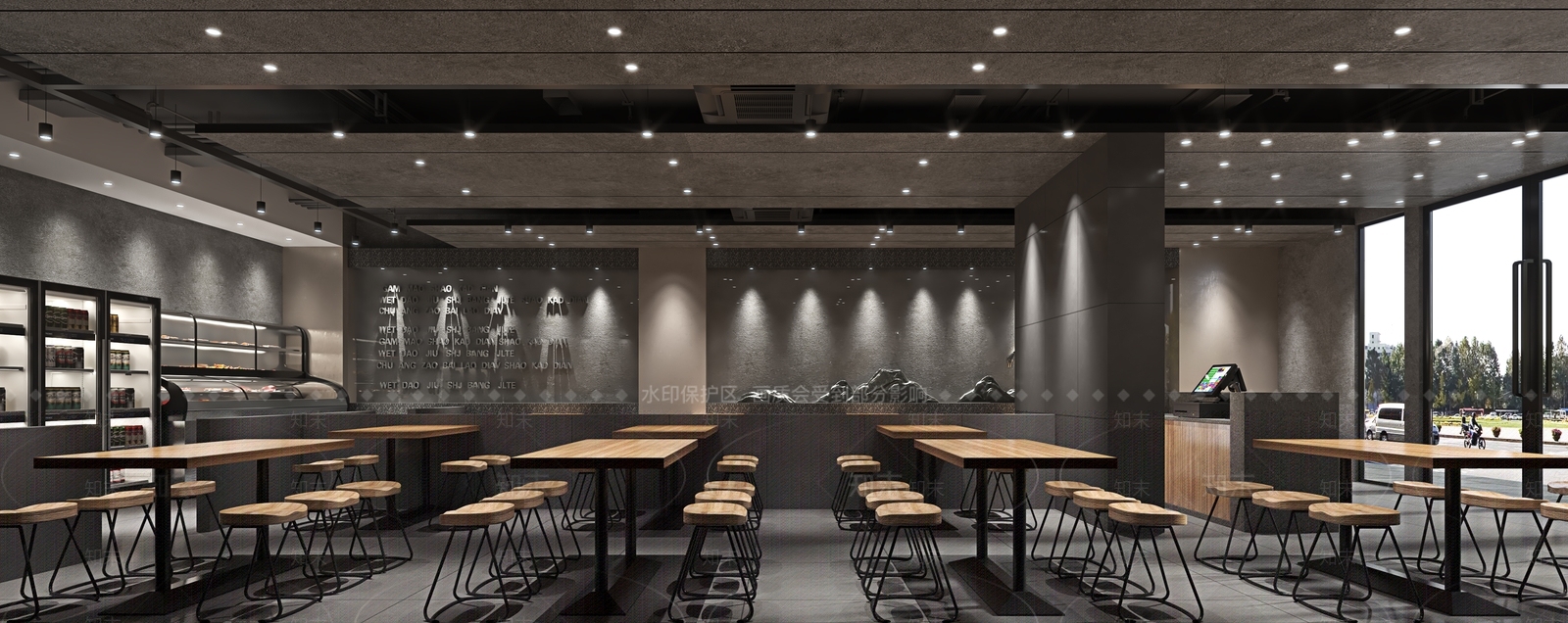 工业风烧烤店3D模型下载【ID:1129401473】