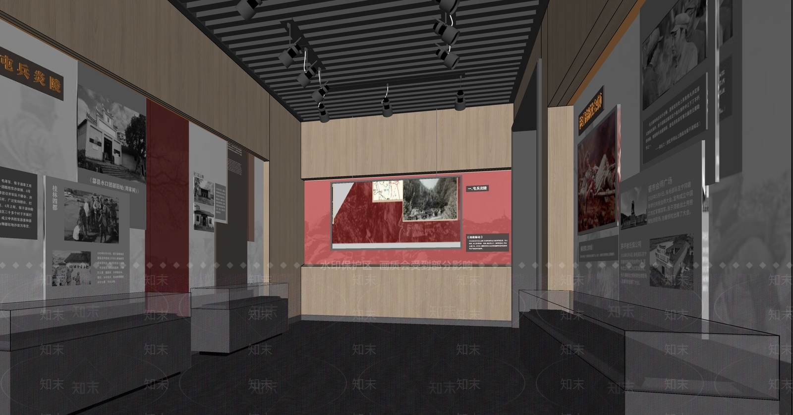现代党建展厅SU模型下载【ID:1129405203】