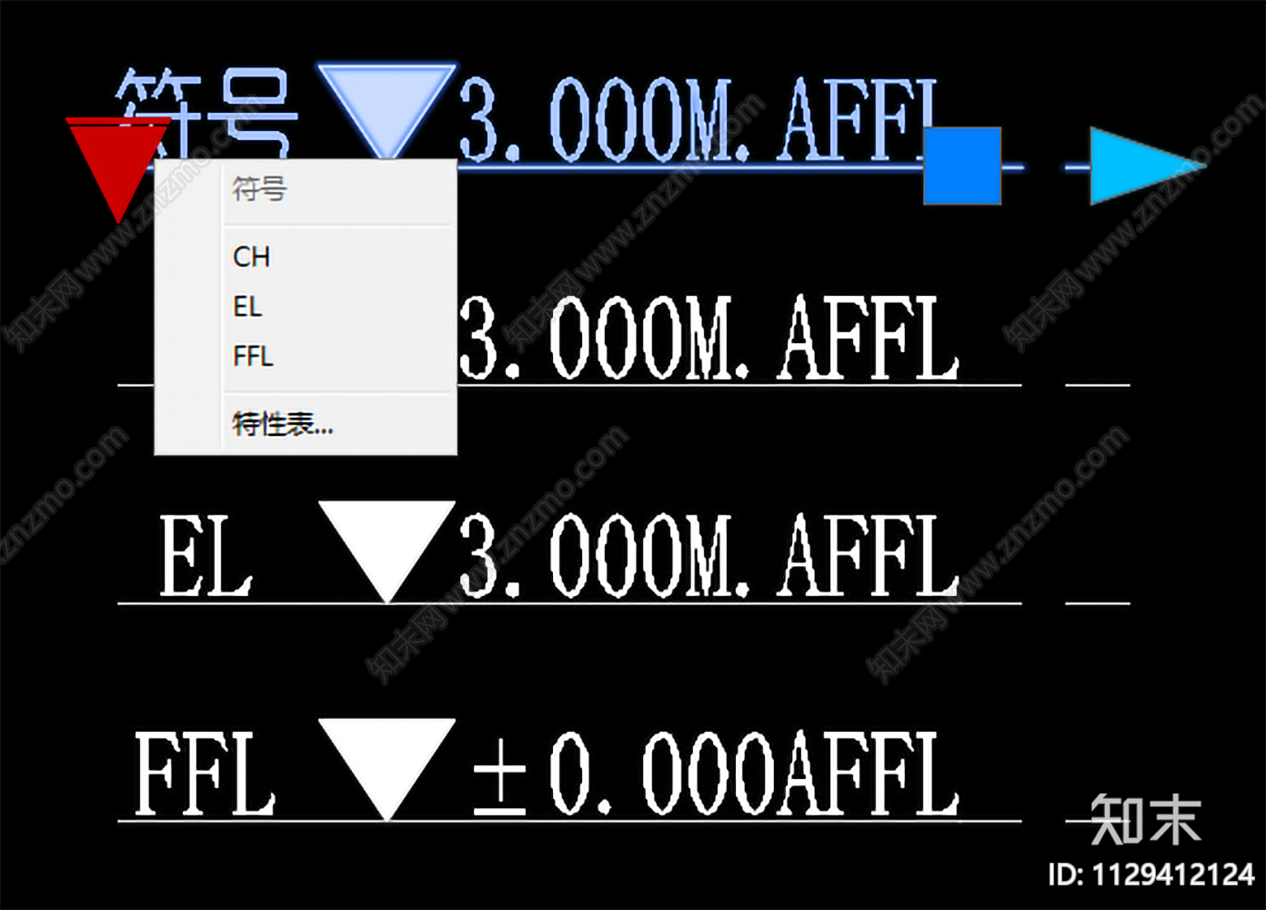 超好用动态标题索引图例标识标注施工图下载【ID:1129412124】