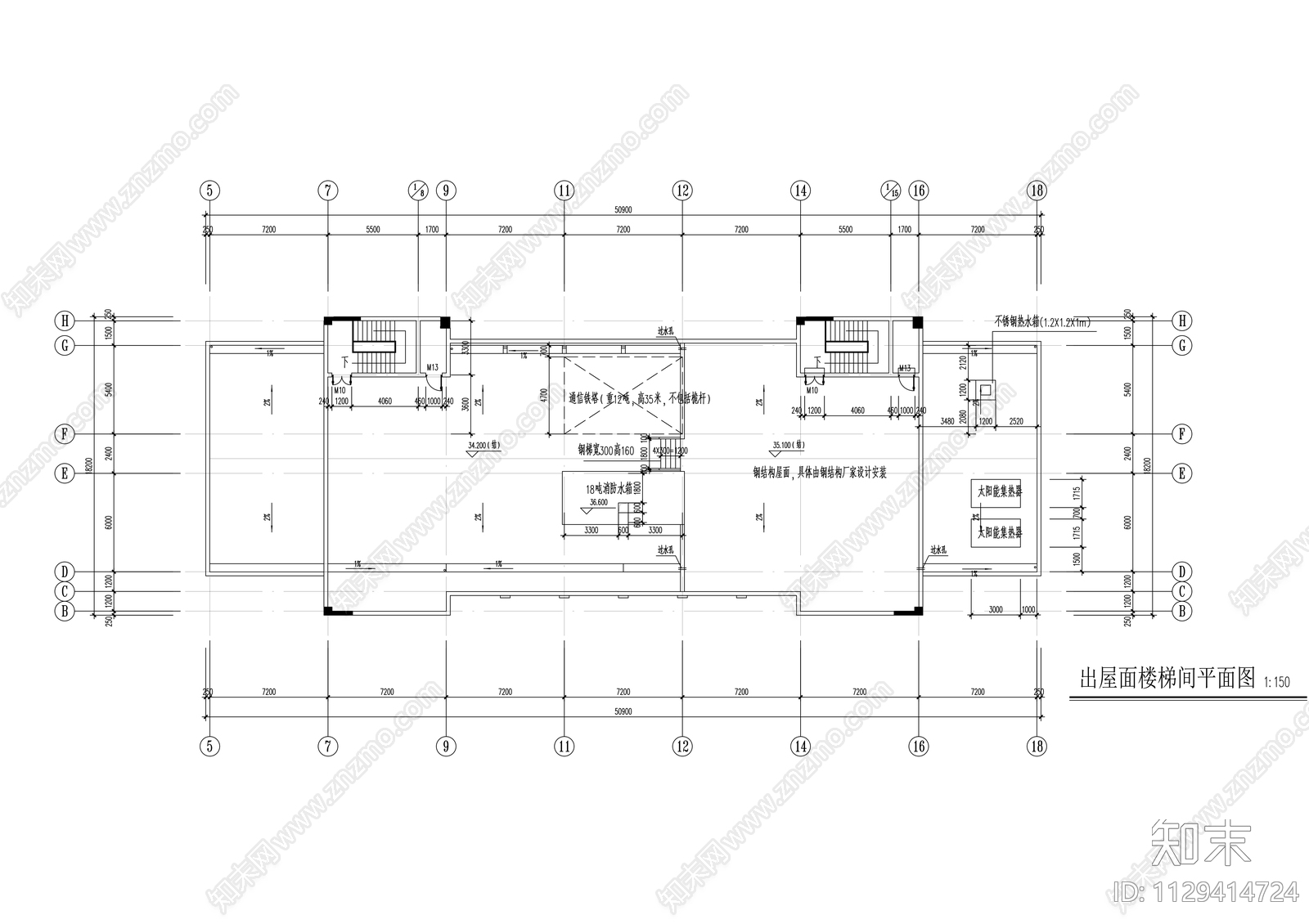 县公安局九层科技大楼cad施工图下载【ID:1129414724】